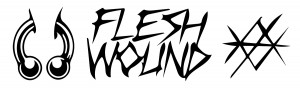 Original Flesh Wound logo by Trevor Brown (1995)